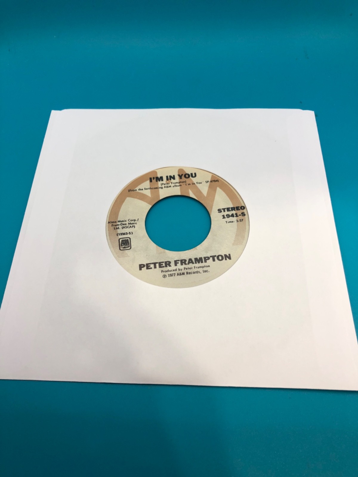 Peter Frampton: I'm In You/St. Thomas (How I Feel) - nm| 1977 Pop Rock 45