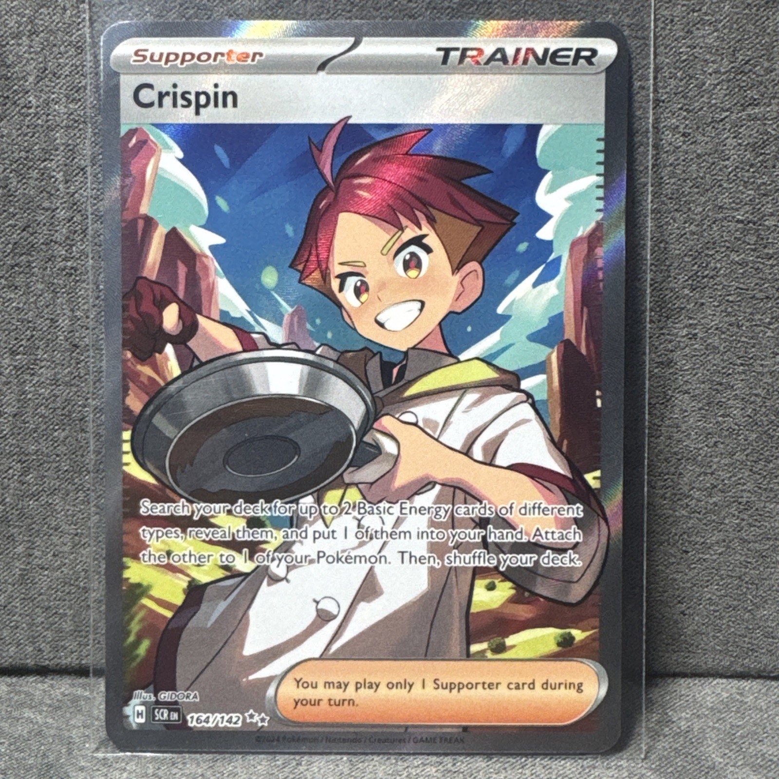 Pokemon Crispin Full Art 164/142 Stellar Crown Ultra Rare Supporter Card NM TCG
