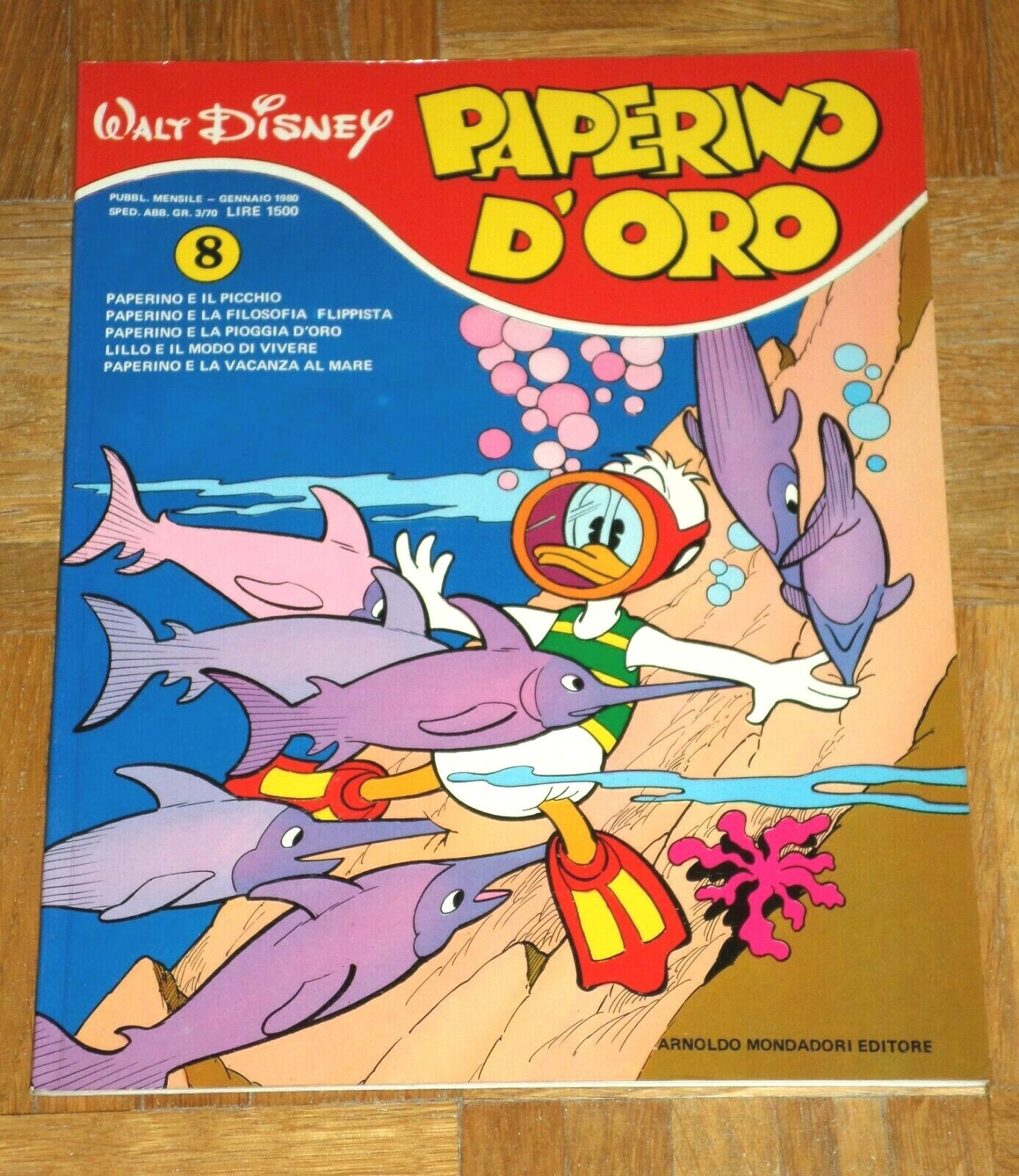 "PAPERINO D'ORO" N. 8 - Gennaio 1980 - Mondadori (Walt Disney)