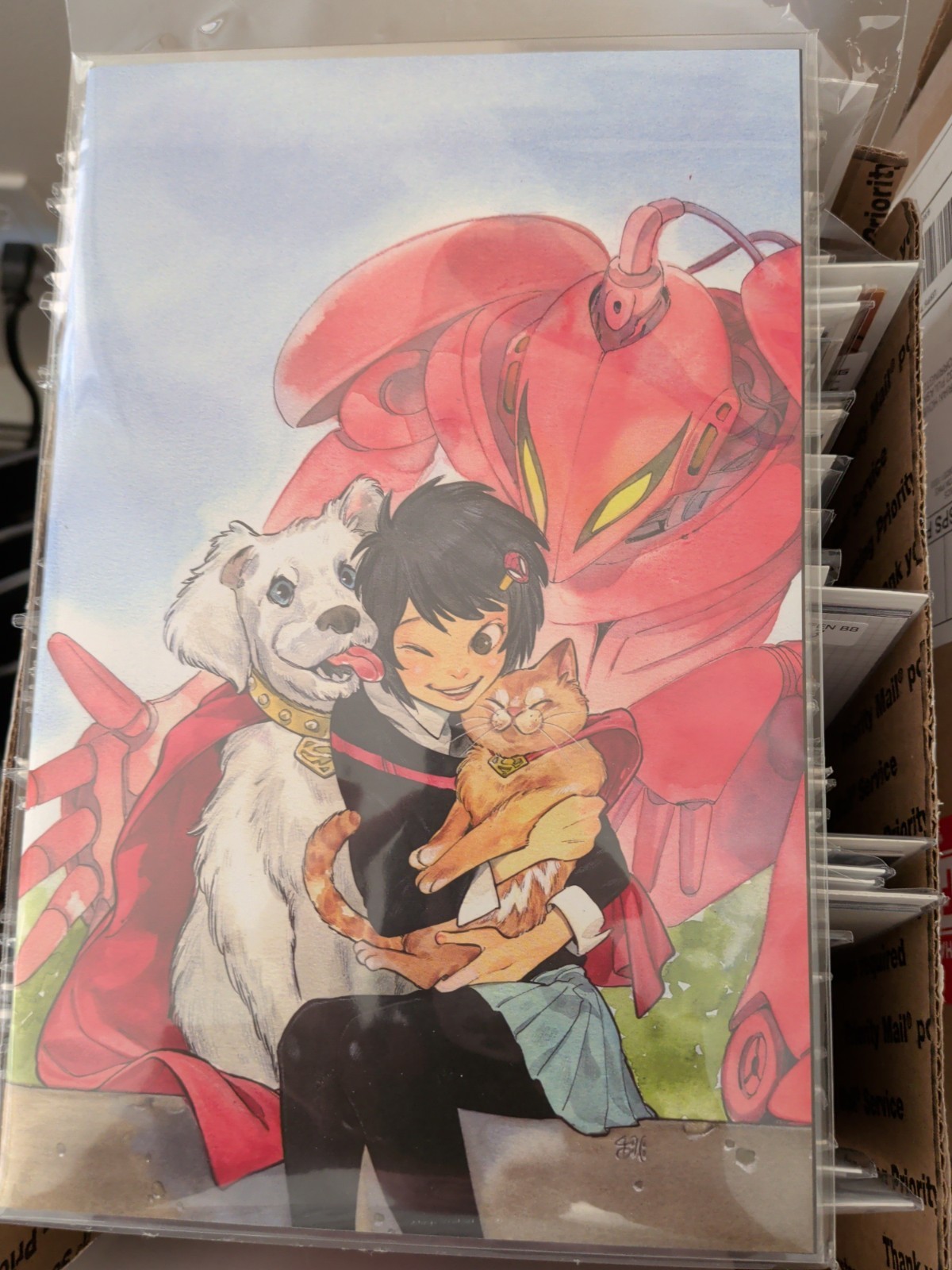 Spider-Man Superman #1 Trinity Sdcc 2026 Esclusiva Vergine di Peach Momoko.