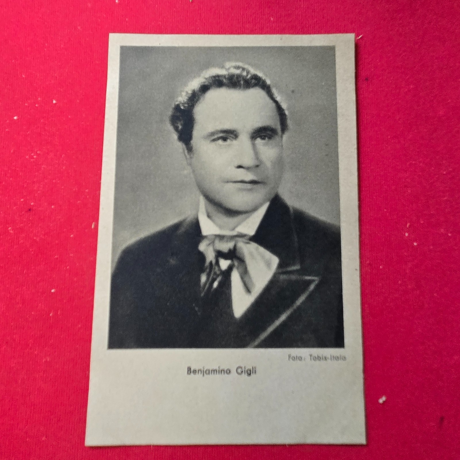 Foto Trading Card Beniamino Gigli Vintage Italiana Cantante Opera Film Star