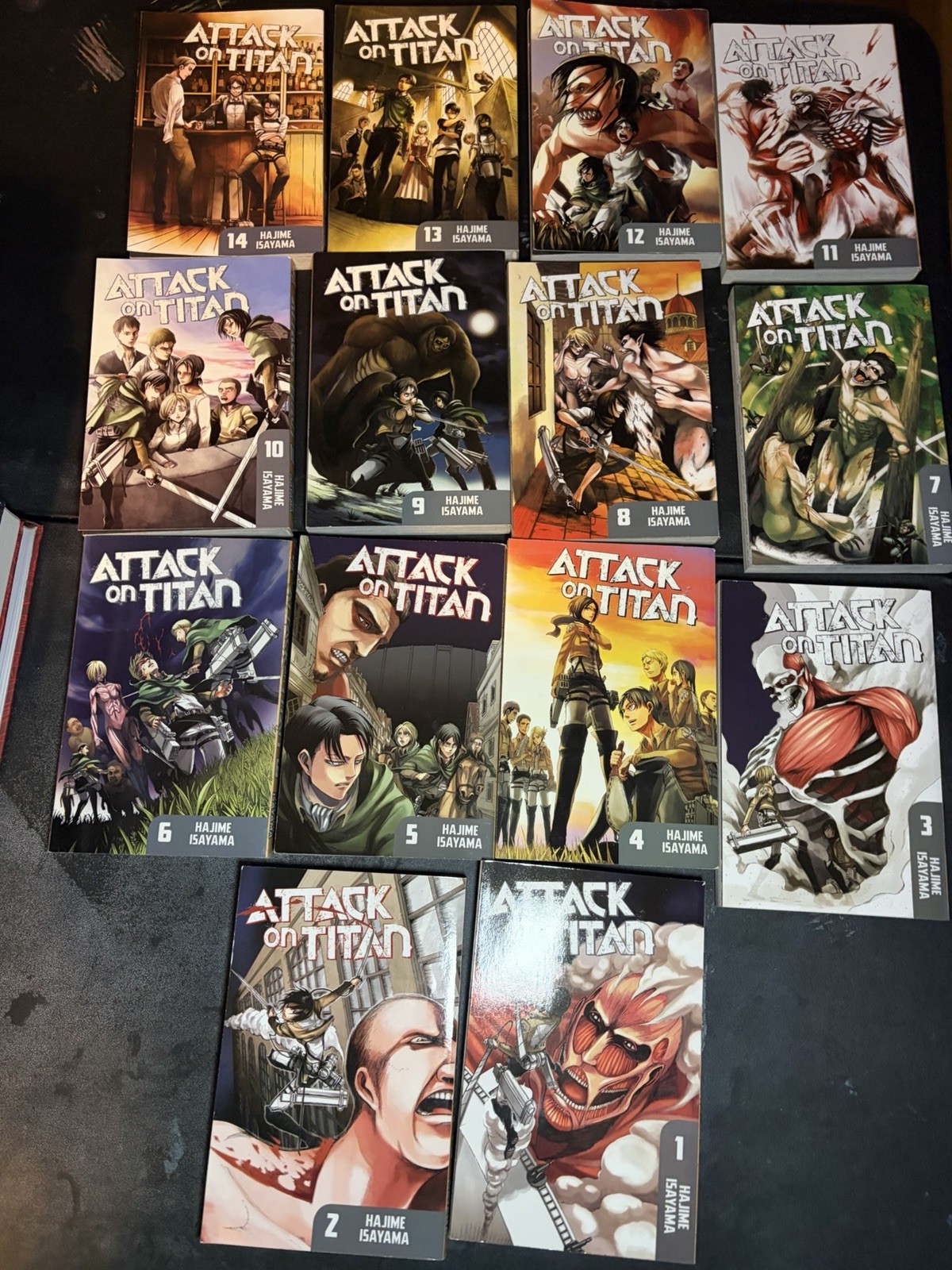 Attack on Titan Manga lotto inglese vol 1-14 Hajime Isayama copertina morbida Kodansha