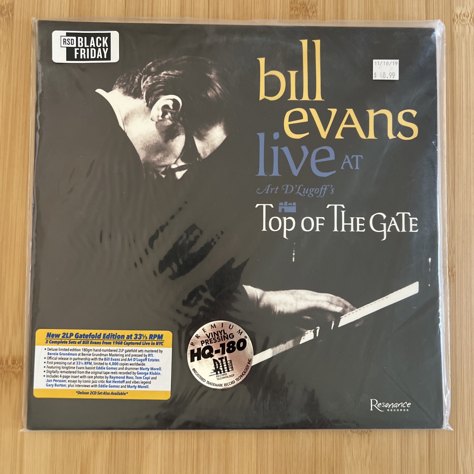 BILL EVANS Live at Art D'Lugoff's Top of the Gate 2xLP - Numbered Rare