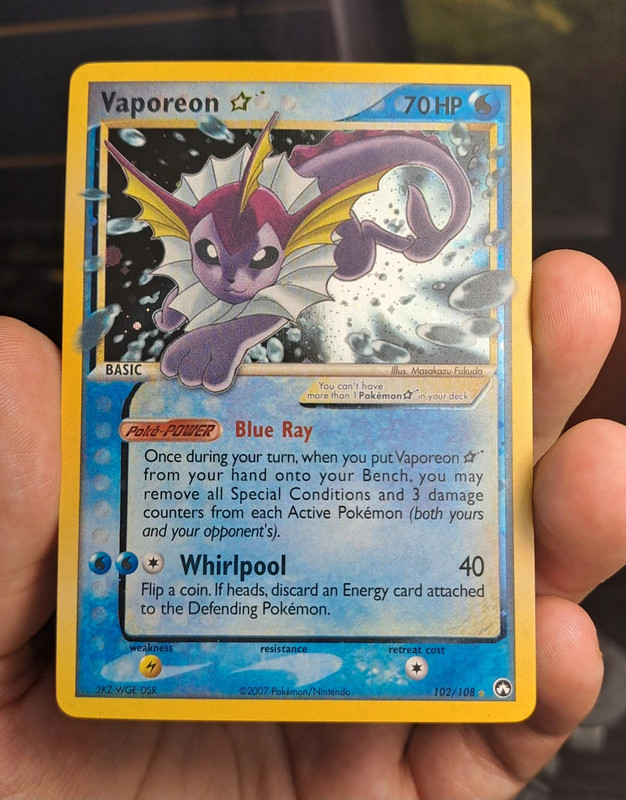 Vaporeon Gold Star Pokemon Power Keepers
