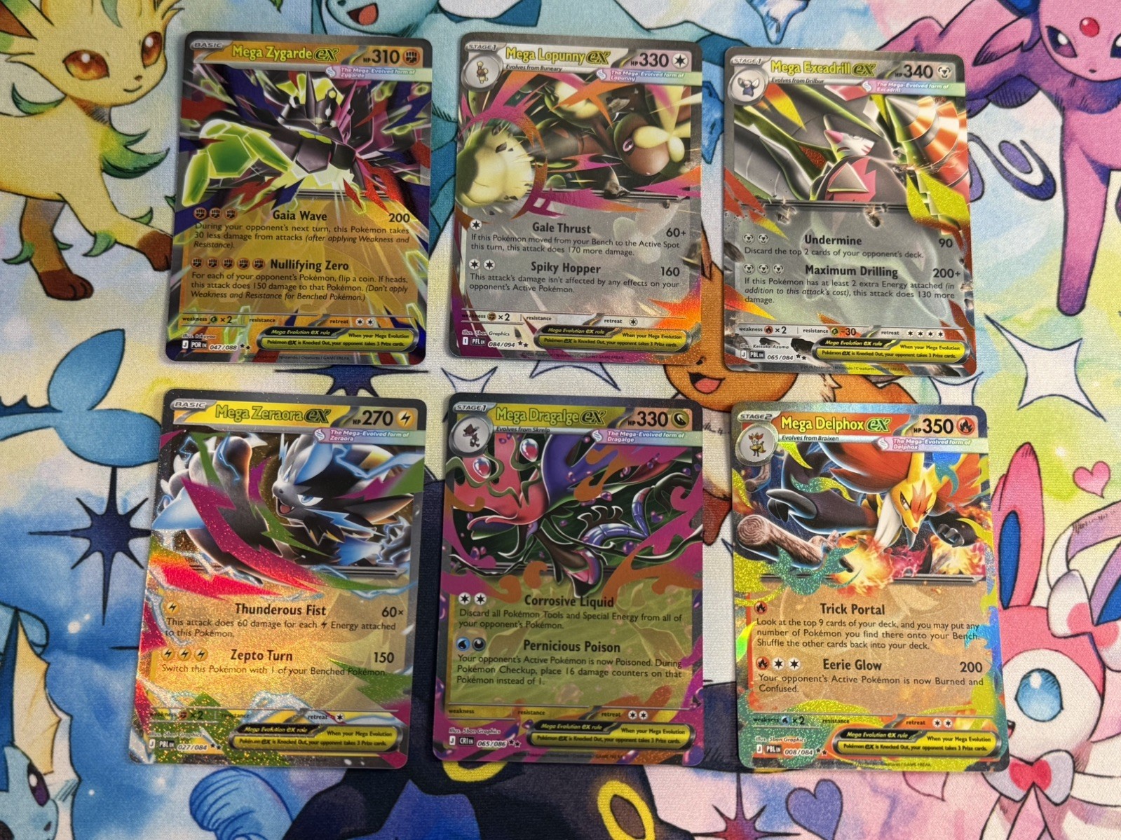 Pokémon TCG Mega Evolutions EX Bundle Mint Condition x 6 Cards No Duplicates
