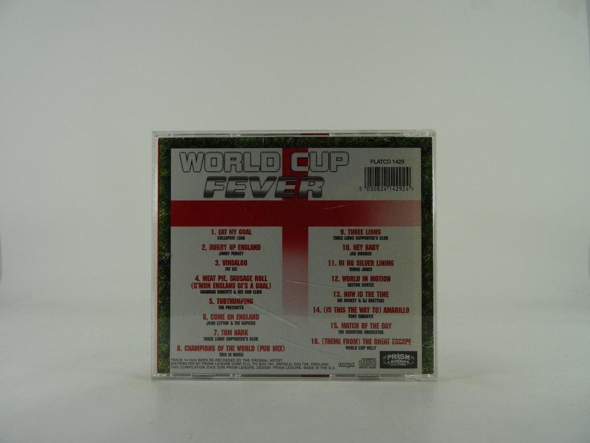 VARIOUS ARTISTS WORLD CUP FEVER (299) 16 Track CD Album plus Picture Sleeve PRIS