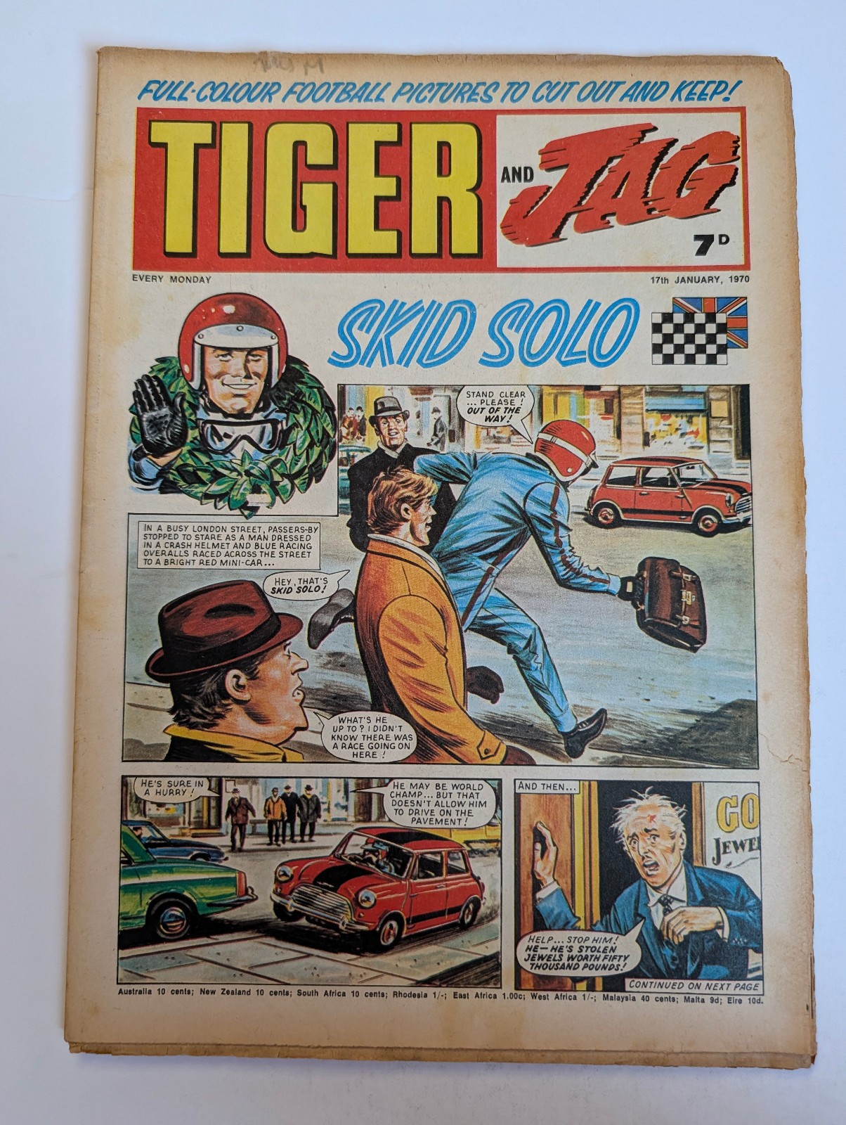 Tiger and Jag Comic 17th January 1970, IPC Magazines Ltd.