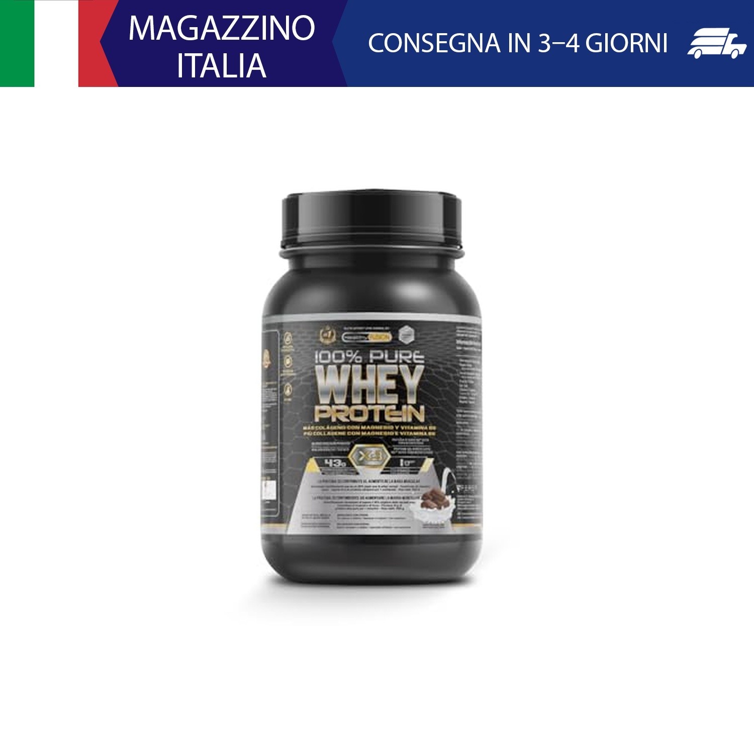 Whey Protein | Proteina Whey pura con Collagene + Magnesio | Migliora i tuoi all
