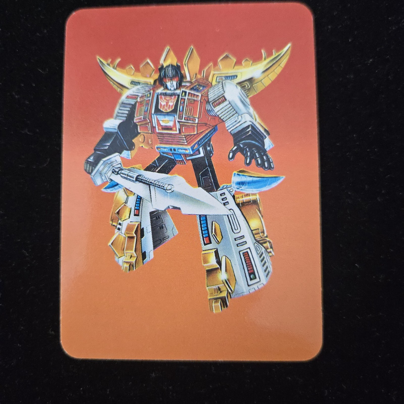 NM Transformers G1 Hasbro Action Cards 1985 36 Snarl orange Yellow variation