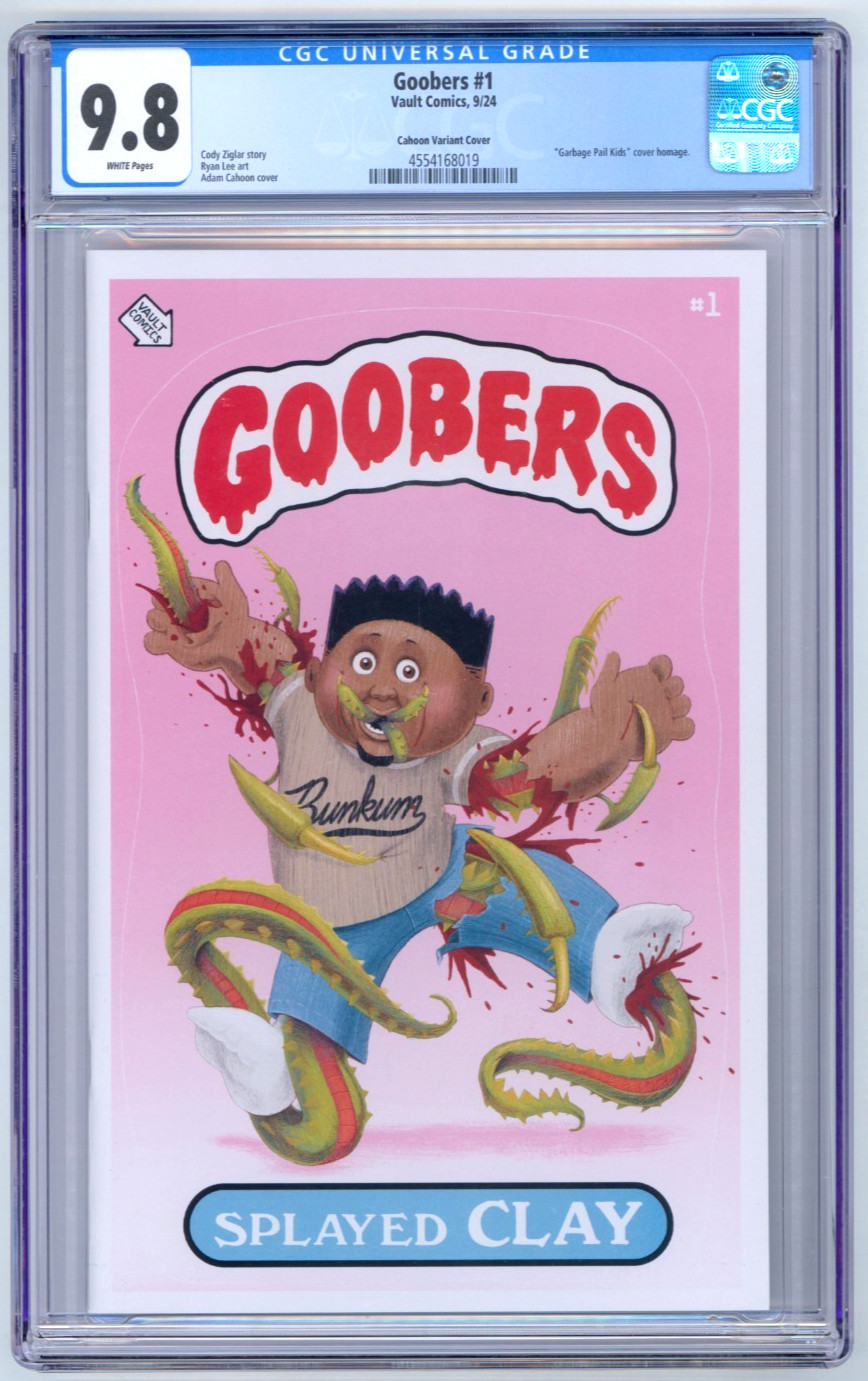 Goobers #1 CGC 9.8 Spazzatura Pagata Bambini Omaggio Cover Variante Vault Comics 2024