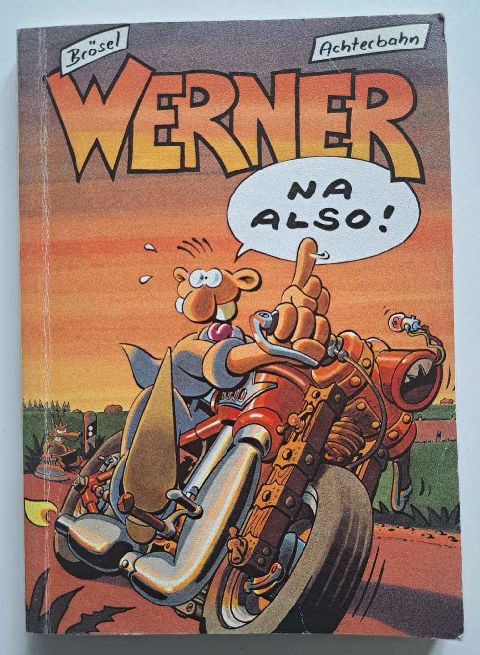 WERNER fumetto "Na anche!" Volume 9 Brösel copertina morbida 1996 casa editrice montagne russe