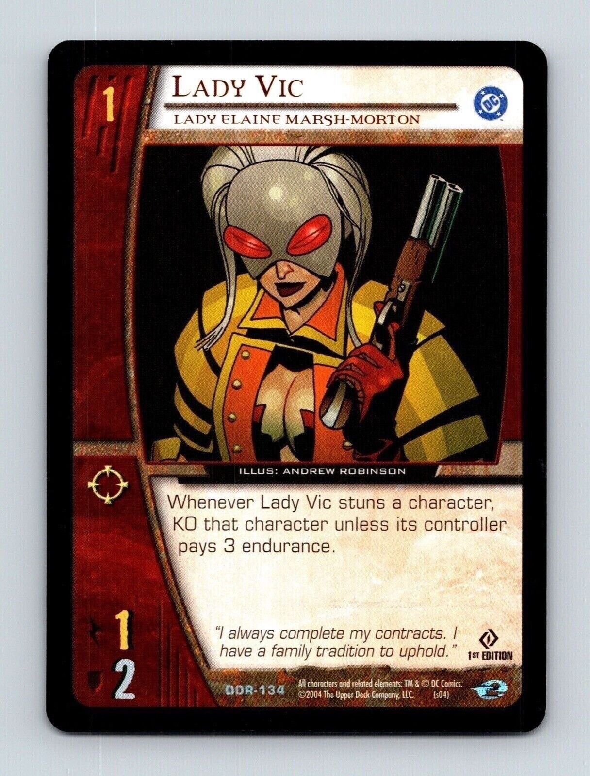 1993 Lady Vic, Lady Elaine Marsh DOR-134 VS System DC Origins Trading Card