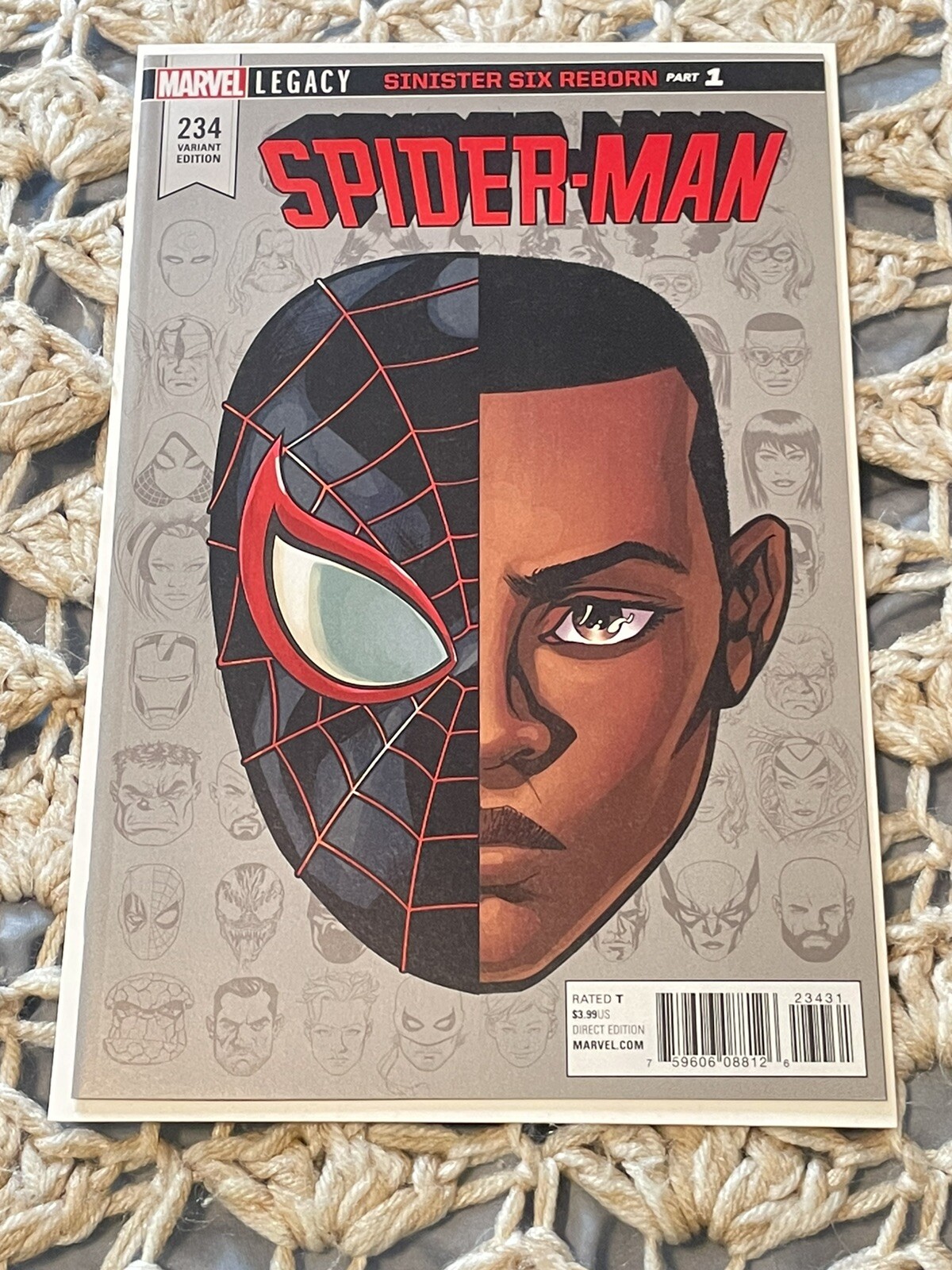 Spider-Man #234 1:10 miglia variante headshot, 1° Iron Spider/Nuovo Sinister Six quasi nuovo