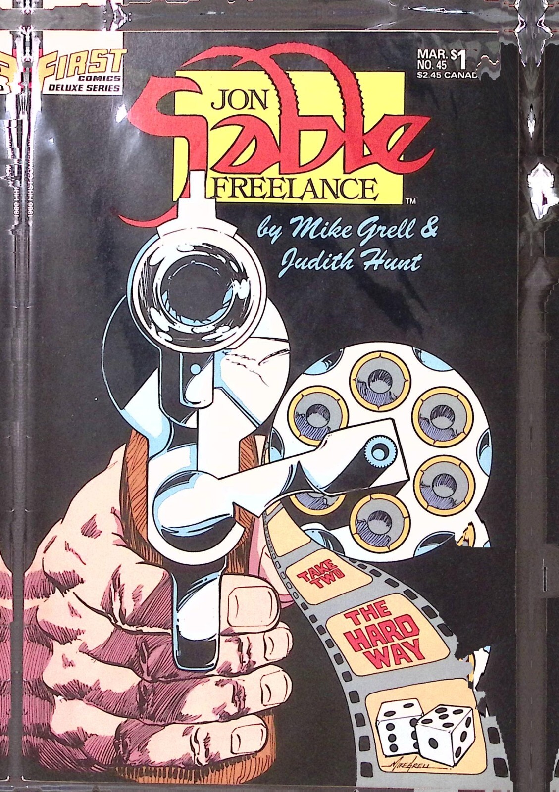 1986 JON SABLE FREELANCE #45 MAR MIKE GRELL JUDITH HUNT FIRST COMICS EXC Z2004