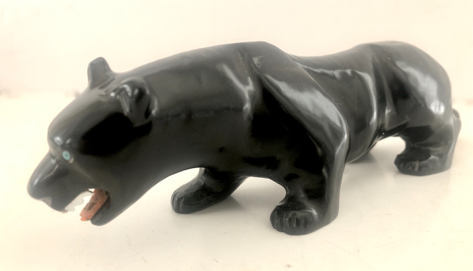 Vintage Stalking Black Panther  7 Inches Long Not A TV Light Lamp