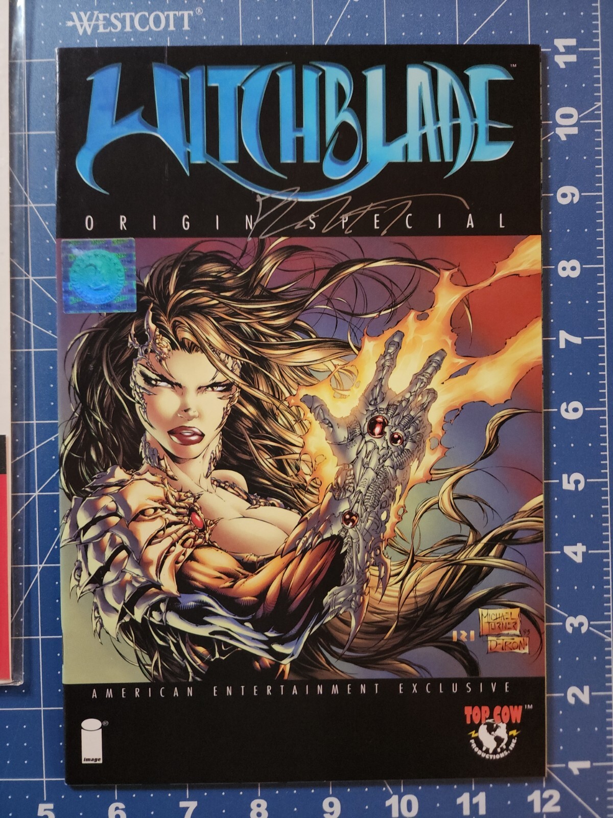 💥Witchblade Origin American Entertainment Wizard firmato Batt 