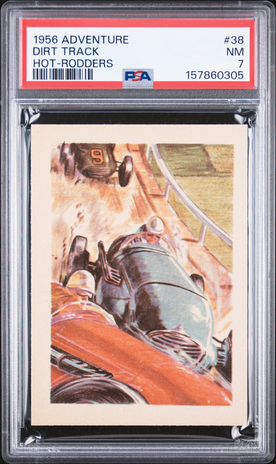 1956 ADVENTURE #38 DIRT TRACK HOT-RODDERS PSA 7