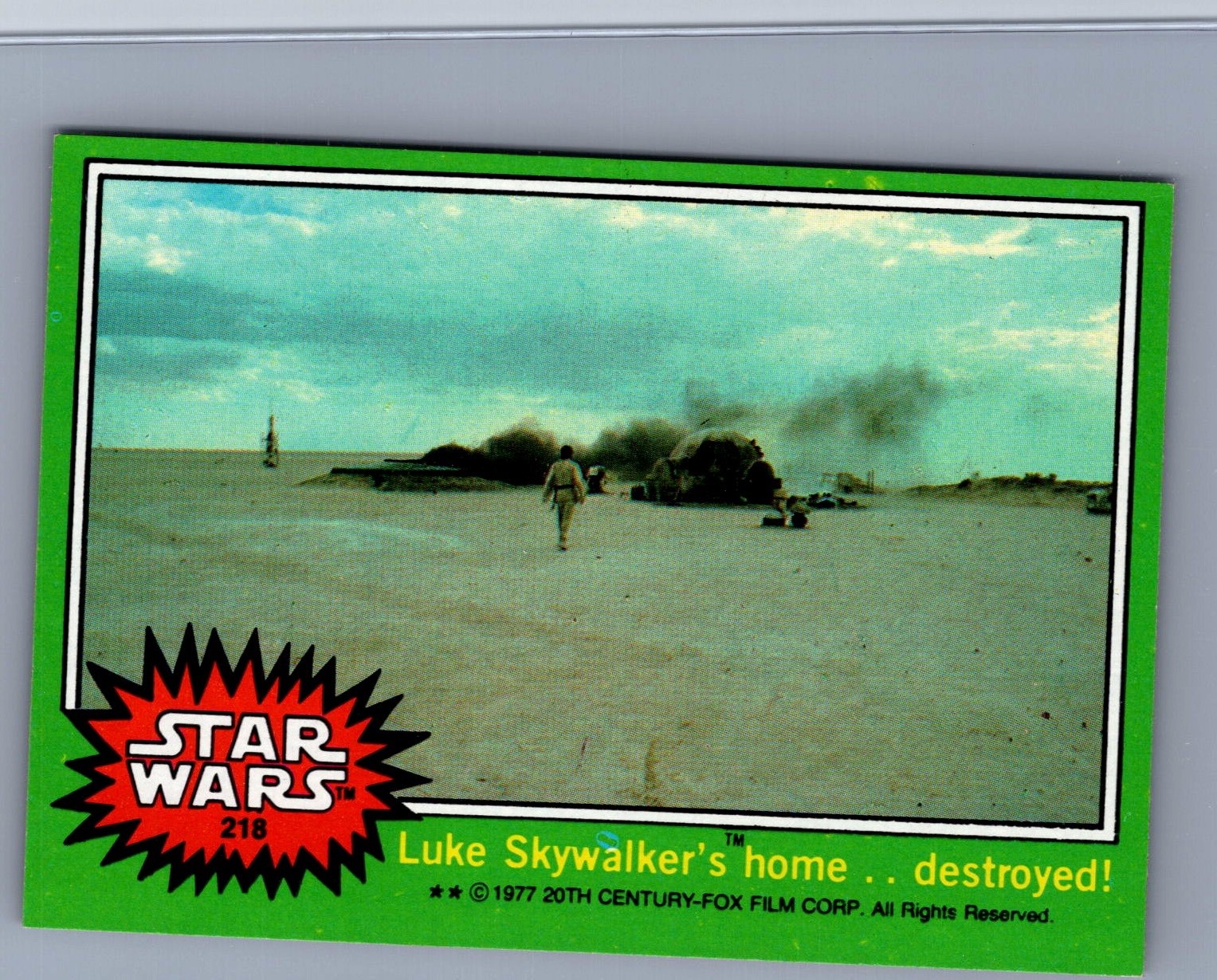 Luke Skywalker's HOME- 1977 Topps Star Wars #216 NM-MT HIGH GRADE