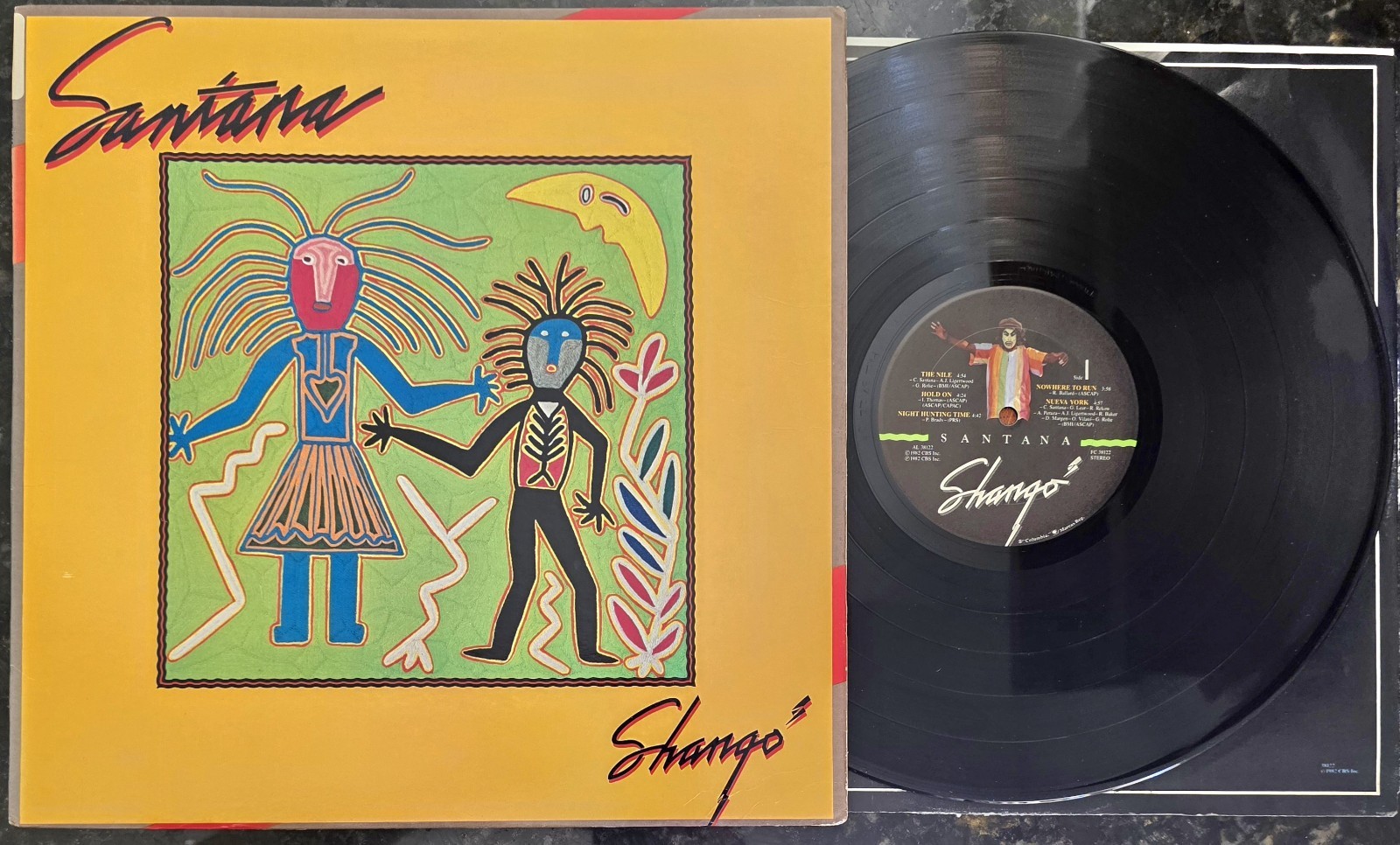 Santana Shangó 1982 Columbia FC 38122 Vinyl LP Vintage Record Latin Jazz Blues