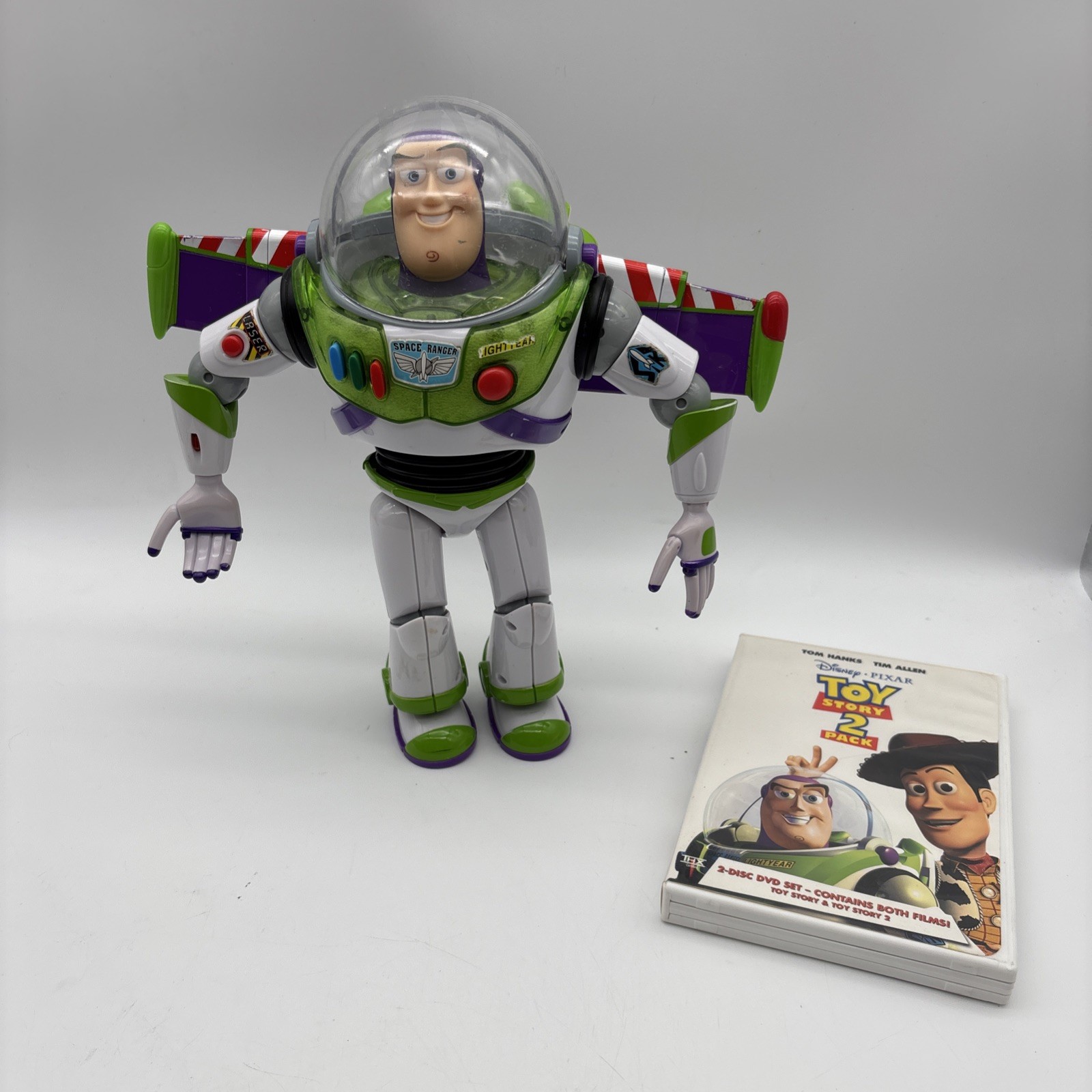 Toy Story 3 2010 Blast Off Buzz Lightyear By Thinkway Toys Tested & Toy S 2 DVD