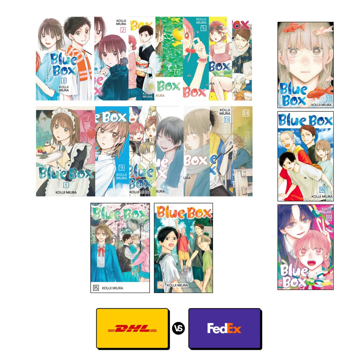 Blue Box Set Completo Vol.1-19 KL Manga Fumetto Inglese Spedizione Internazionale