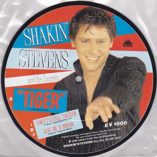 Shakin' Stevens And The Sunsets - Tiger (7", Pic) (Very Good Plus (VG+)) - 39989