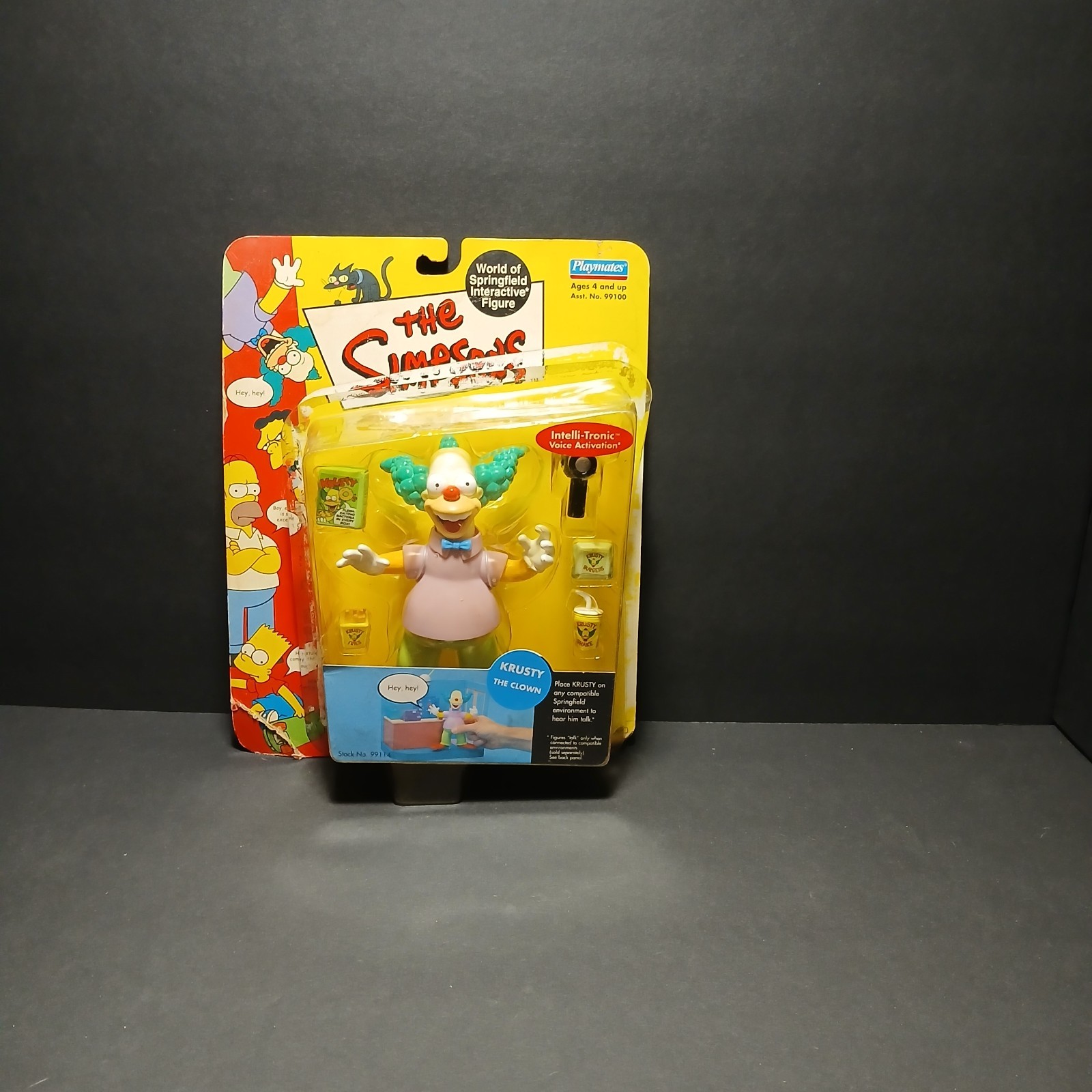 Playmates I Simpson - Figura Krusty il Clown - 99114 -fuori carta così com'è 