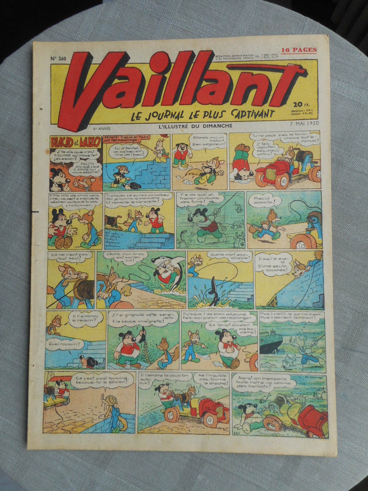 Vaillant Il Giornale Più Coinvolgente N°260 1950 Buone Condizioni
