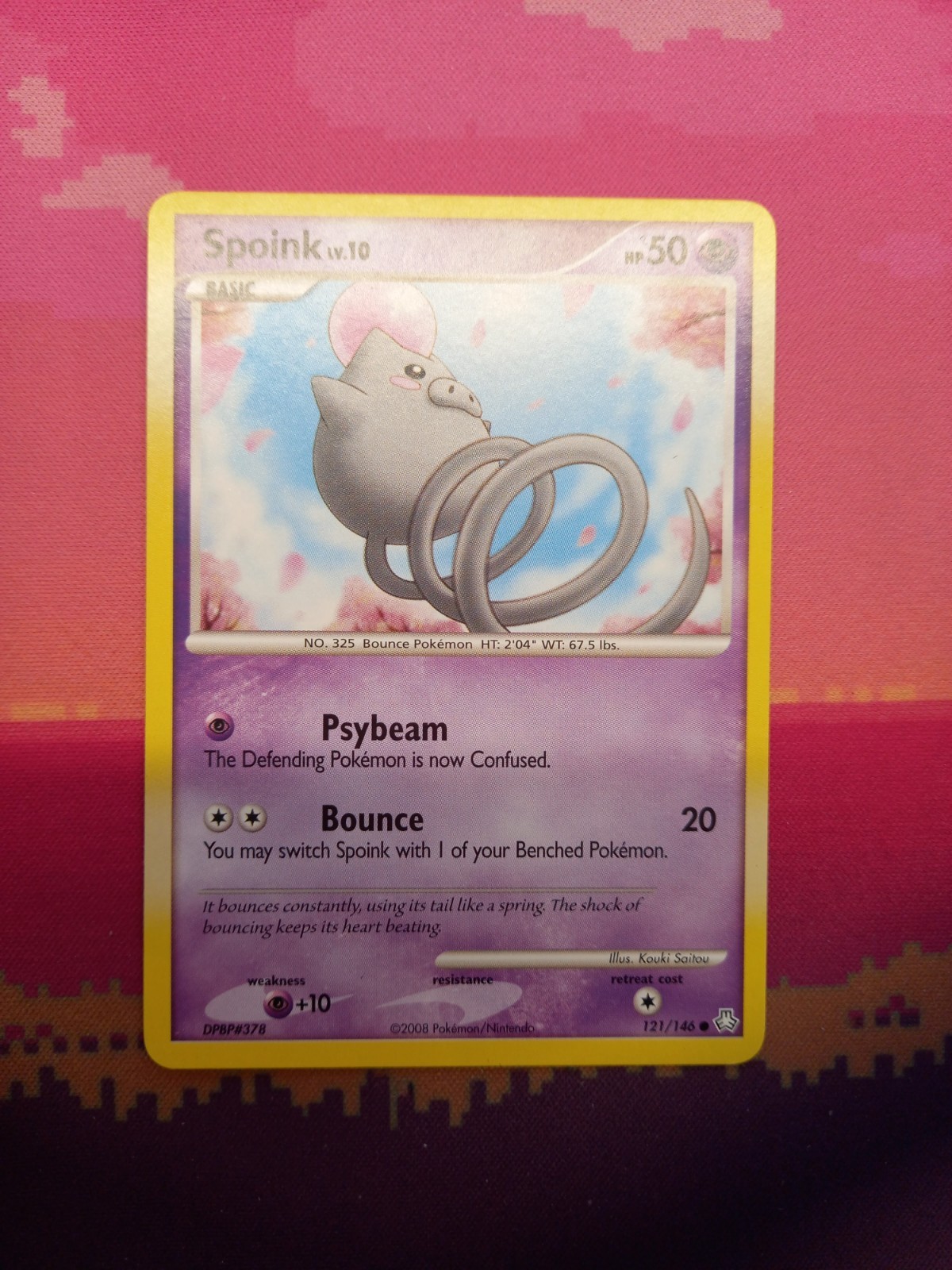 Pokemon Card Spoink EX Legends Awakened Common 121/146 NM