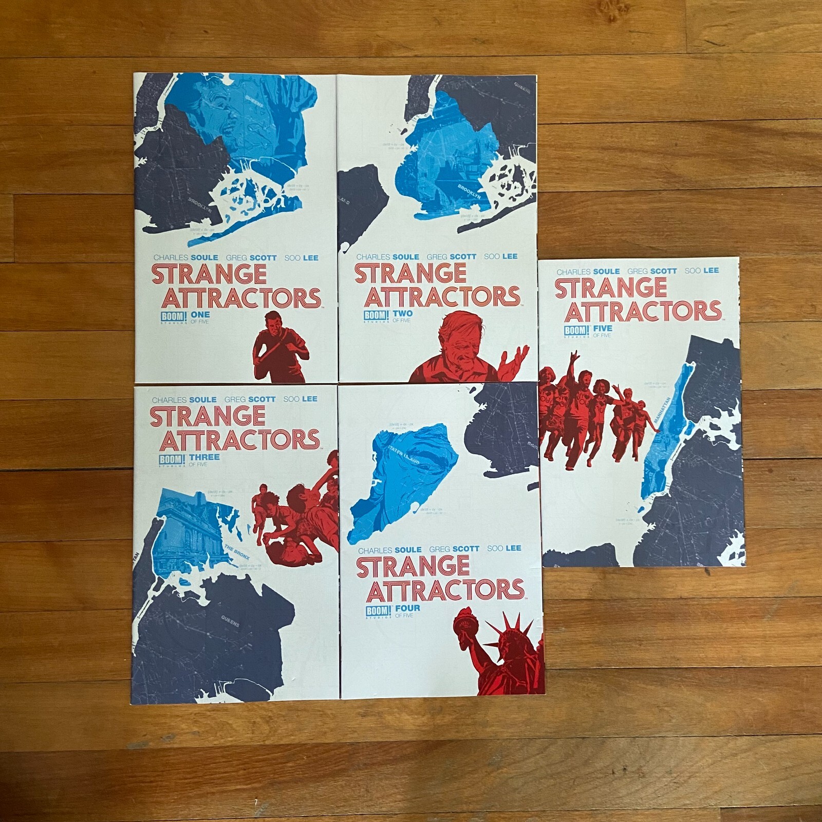 Strange Attractors 1-5 set completo Boom Studios fumetti Charles Soule