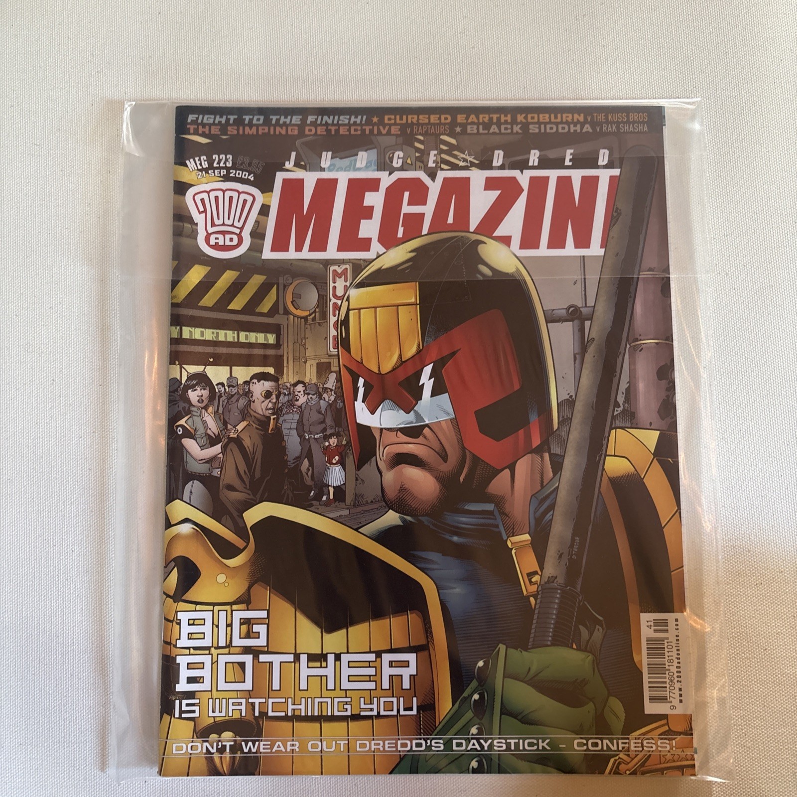 Retro Rare 2000ad Judge Dredd Megazine #223 Sep 2004 Comic Magazine Sealed Mint