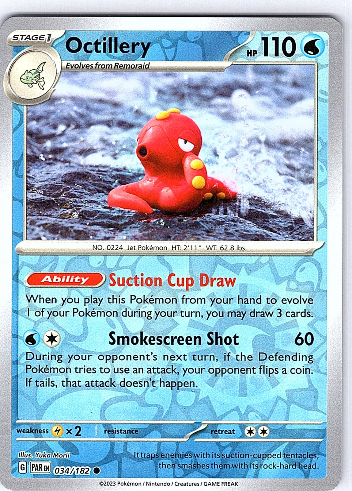 Octillery 034/182 Paradox Rift Common Reverse Holo quasi nuovo Pokemon TCG