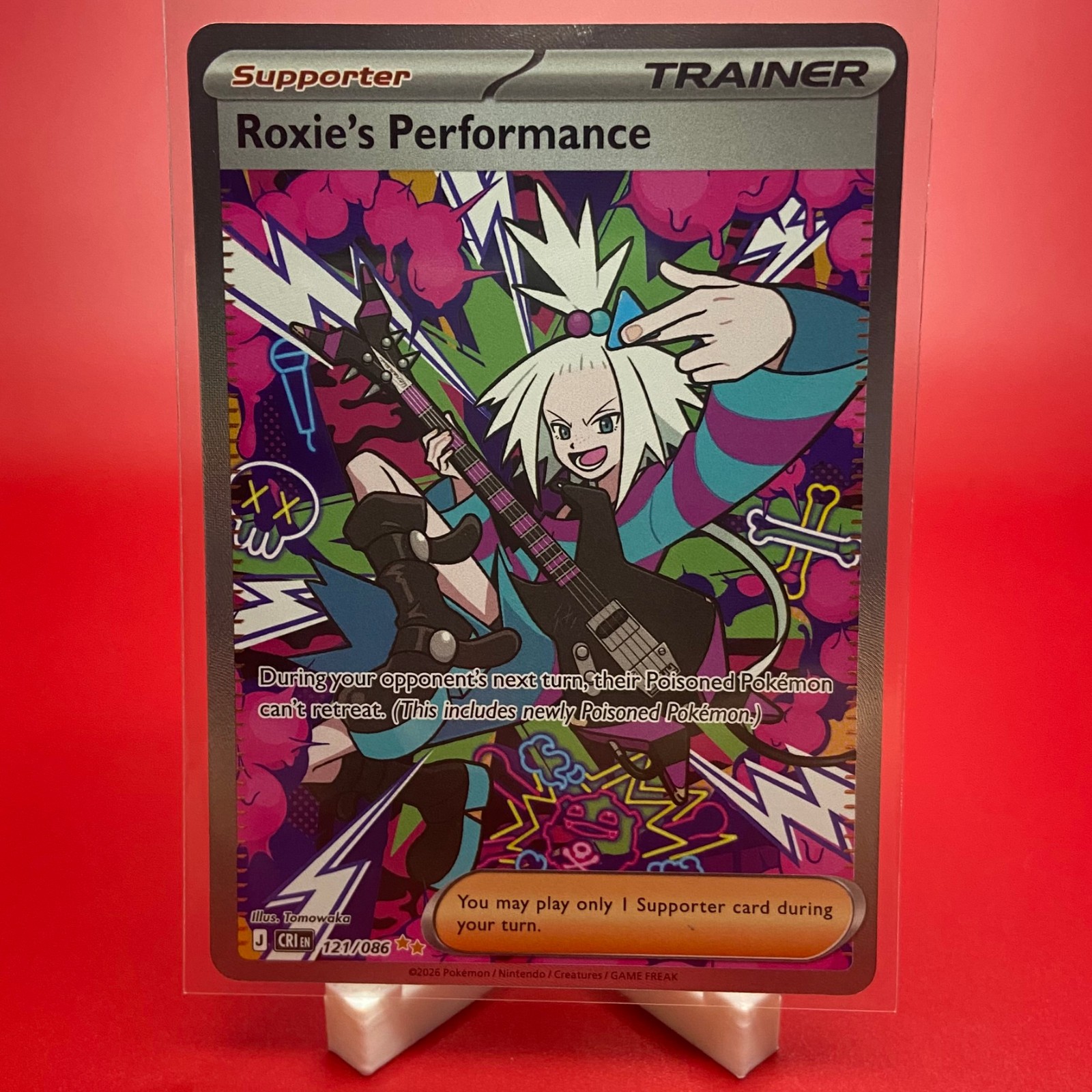 Pokemon TCG Roxies Performance 121/086 Chaos Rising SIR Near Mint: Pack Fresh