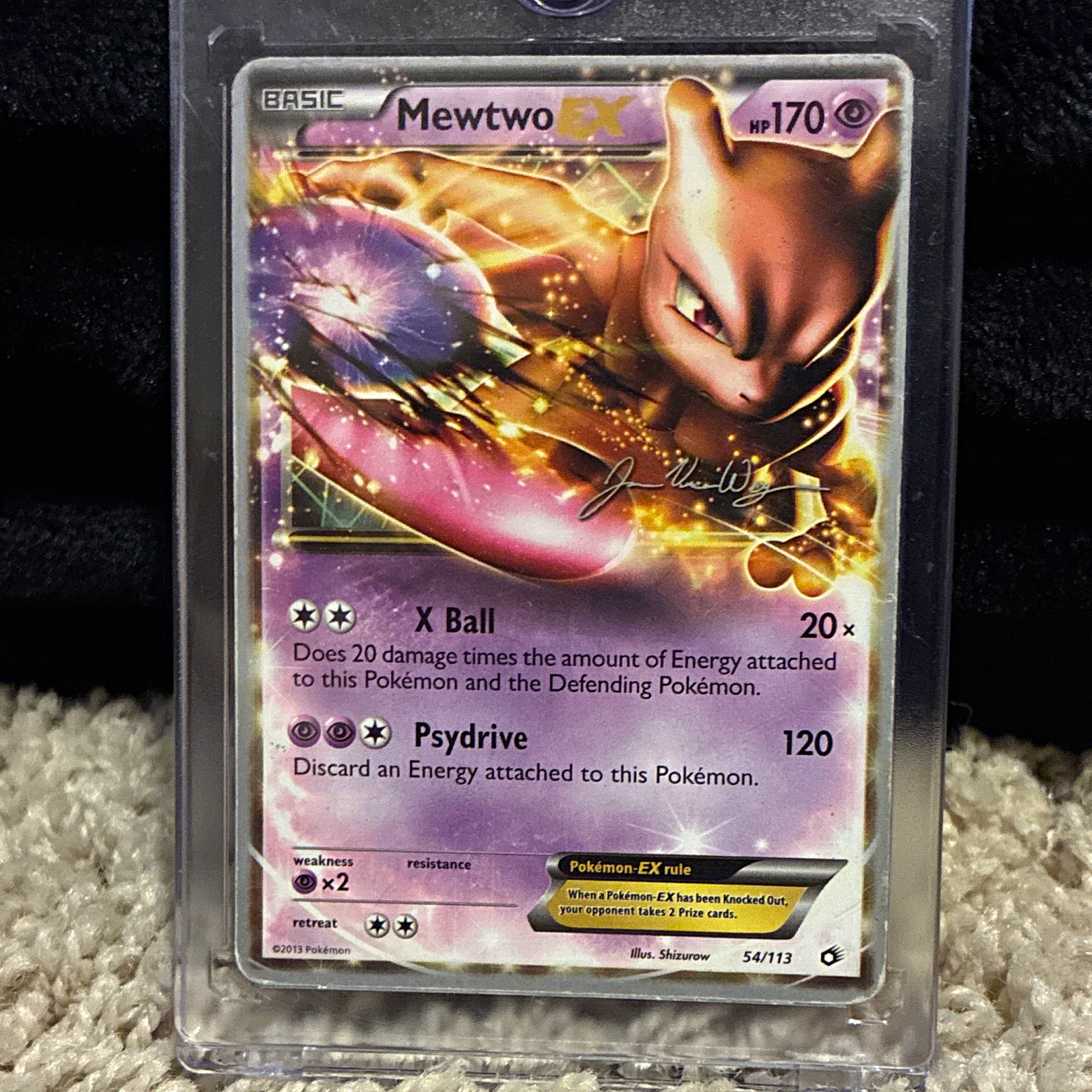 Mewtwo-EX 54/113 Campionati del Mondo Holo Ultra Rara EX 170 CV Inglese 2013