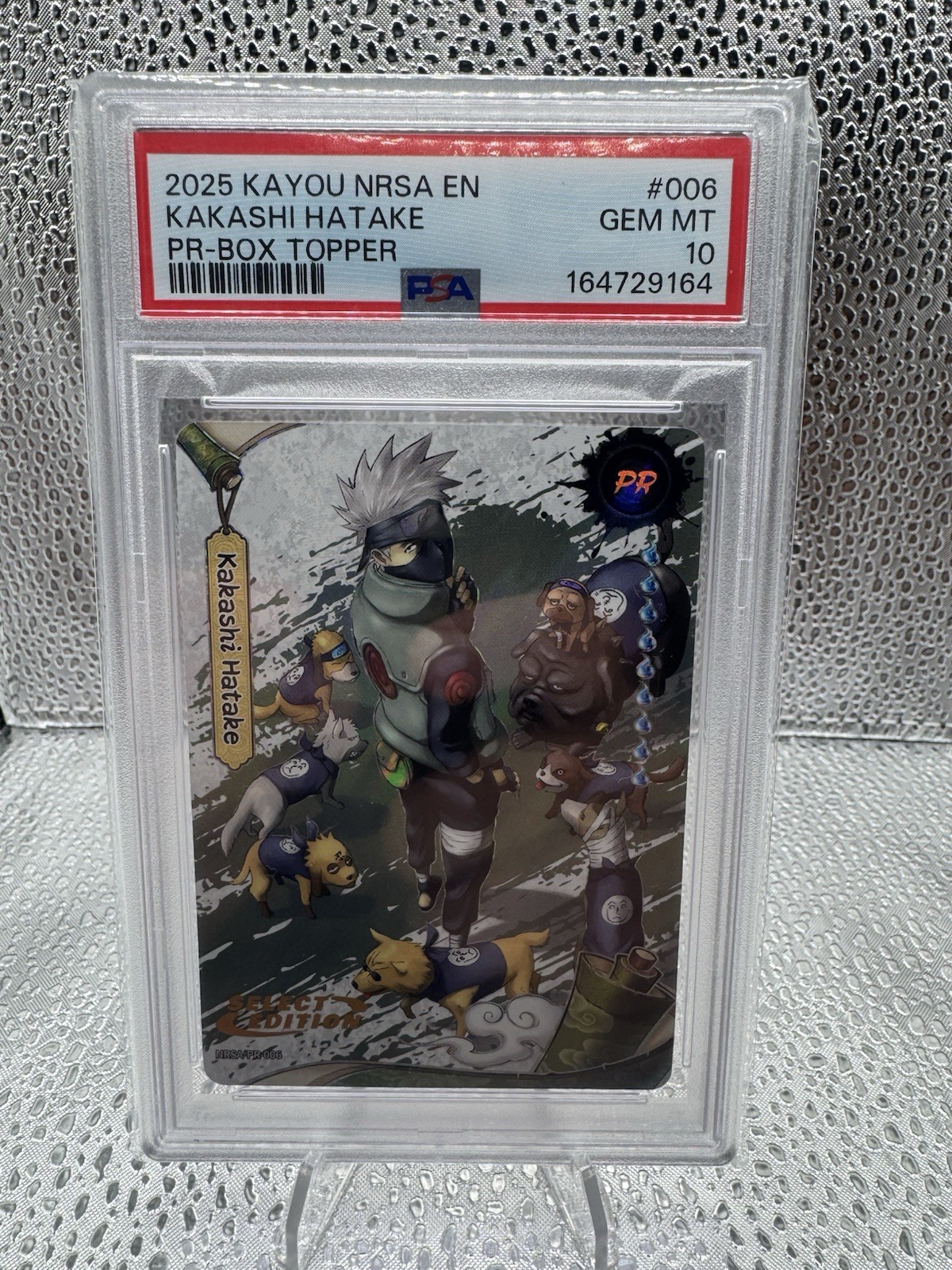 Kayou Naruto Shippuden 2025 NRSA EN Kakashi PR Box Topper #006 PSA 10