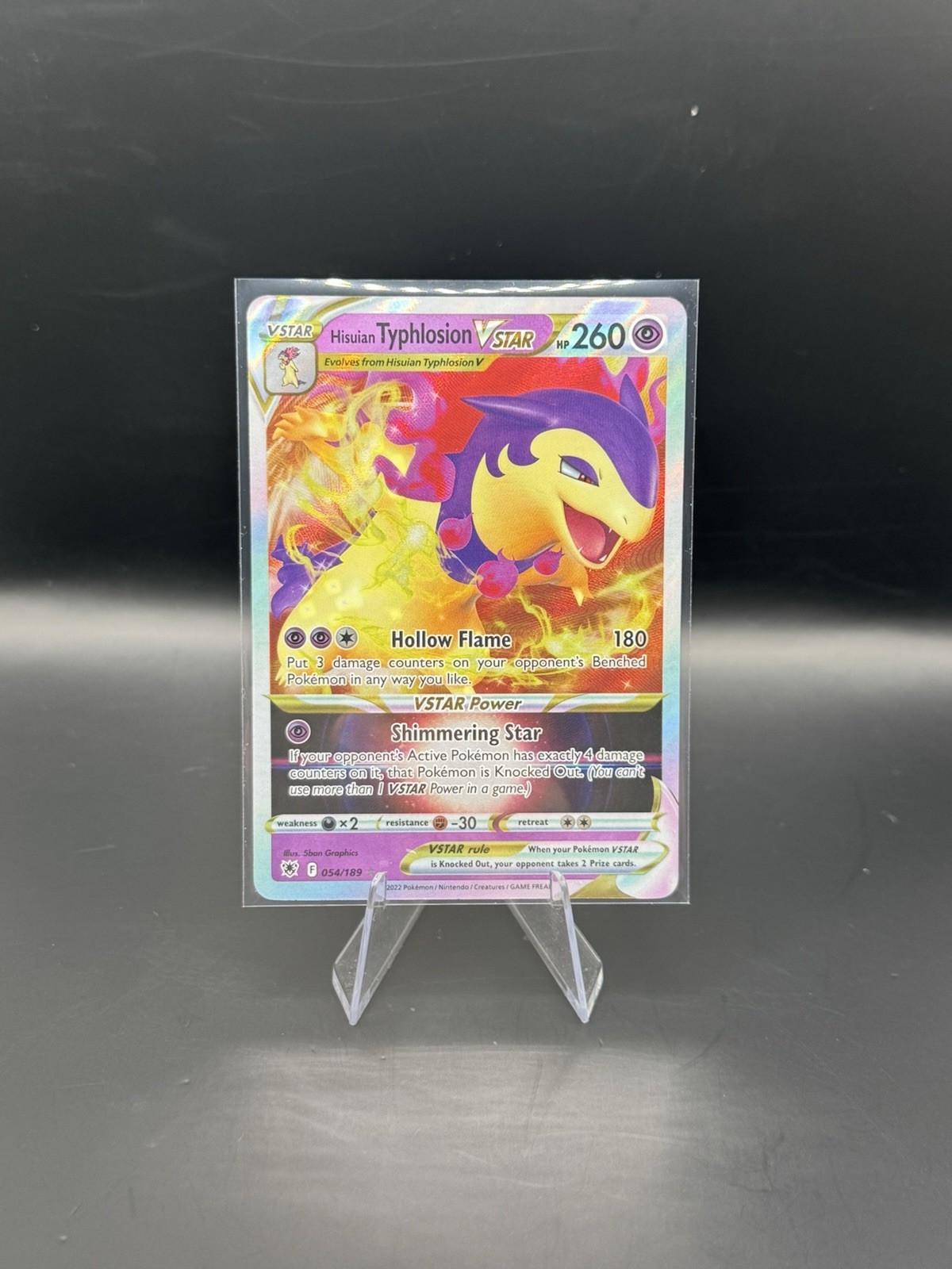 Hisuian Typhlosion VSTAR 054/189 Pokémon Ultra Raro 2022 Radianza Astrale NM