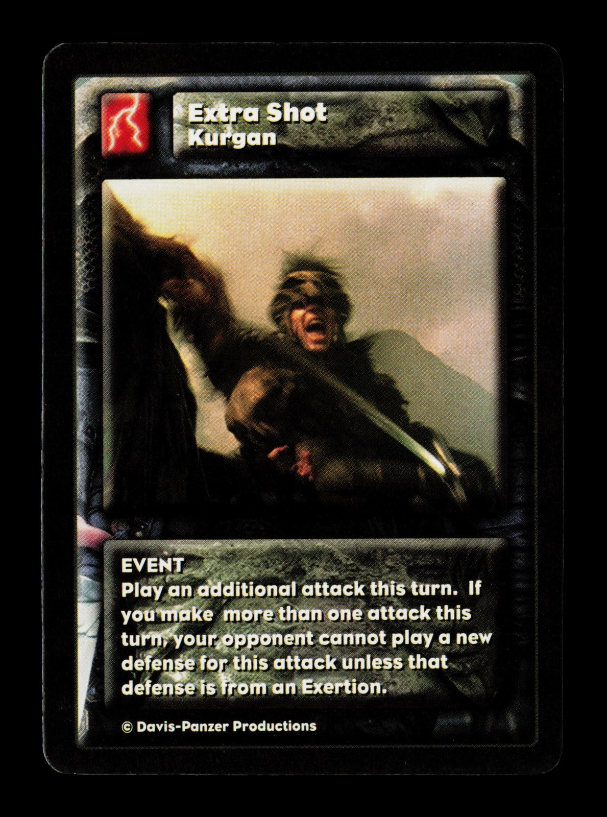 Extra Shot Kurgan Davis-Panzer Productions Highlander Swordmaster Trading Card