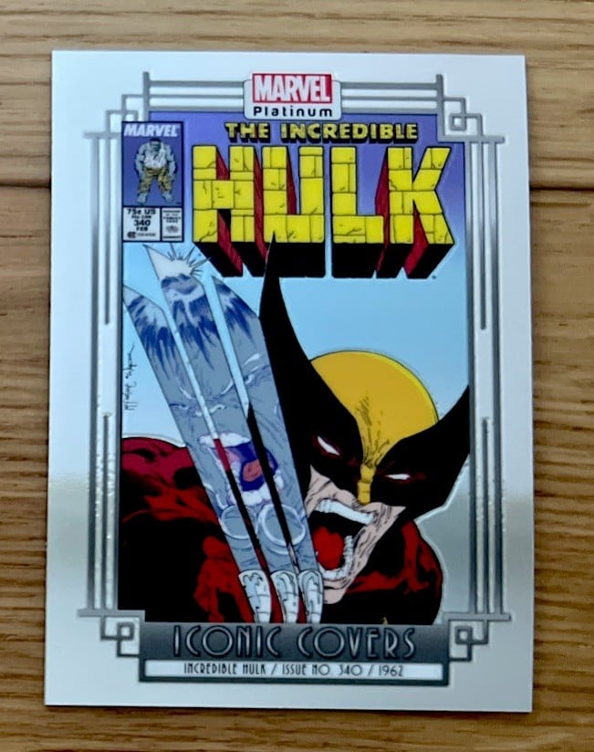 2022 UPPER DECK MARVEL PLATINUM - ICONIC COVERS IC-12- HULK & WOLVERINE - Mint! 