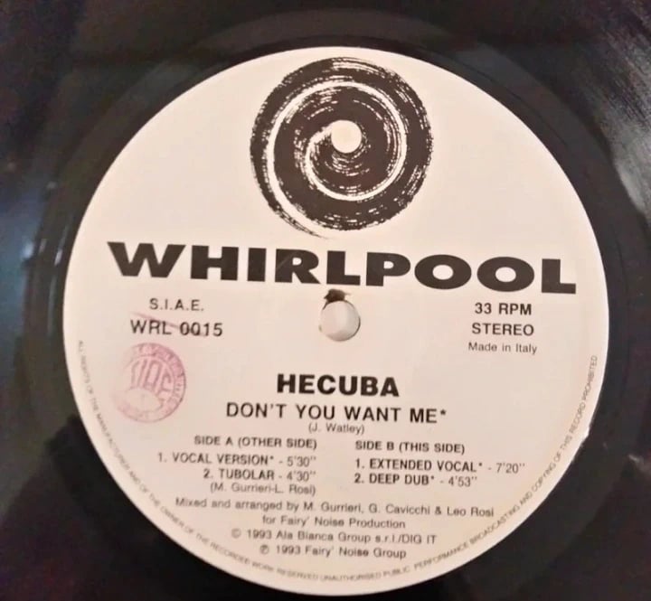 1993. Electrónica. Hecuba. Italia importación. Vinilo.