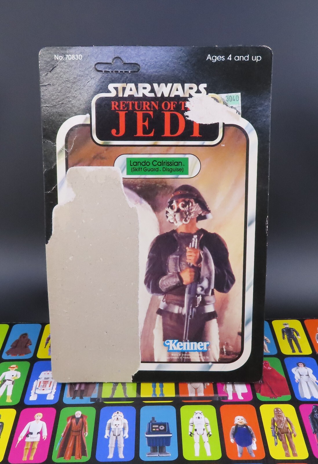 Carta d'epoca Star Wars Lando Calrissian Skiff Guard retro 65 dorso 1983 non perforata