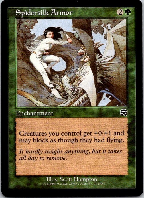 Lot of 6 MTG Magic The Gathering Spidersilk Armor Mercadian Masques See Scans
