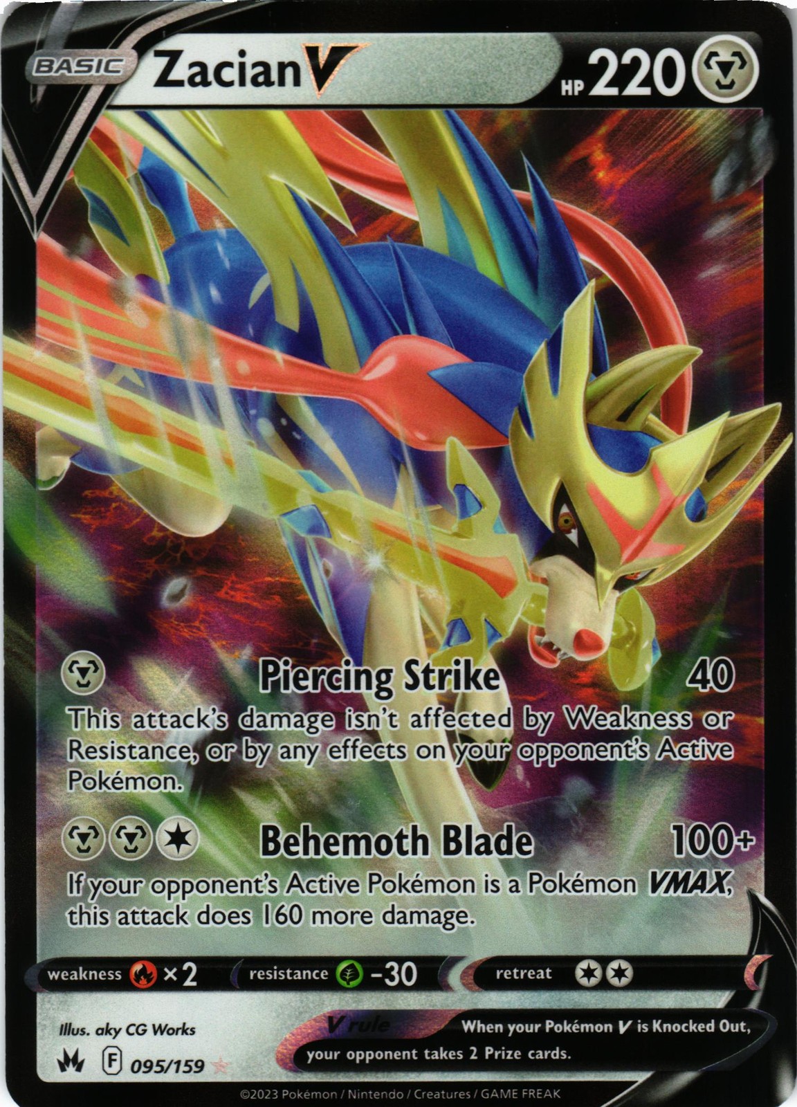 Pokémon SWSH: Corona Zenith #095/159 Zacian V