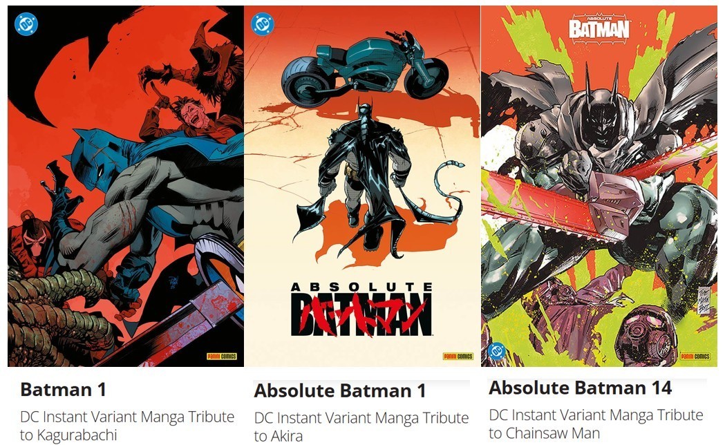 ABSOLUTE BATMAN DC Instant Variant MANGA TRIBUTE - Set Completo - Sped. GRATUITA