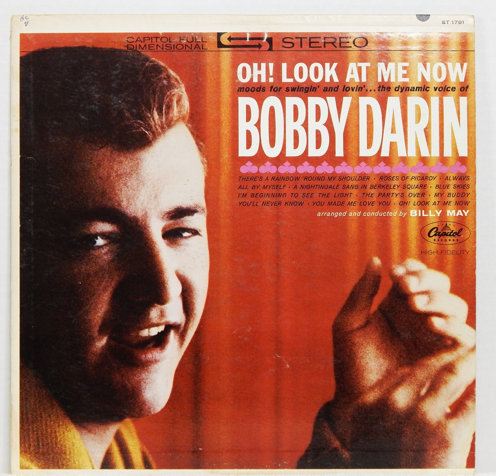 Bobby Darin – Oh! Look At Me Now - 1962 Capitol Stereo Jazz Pop Vinyl LP Record