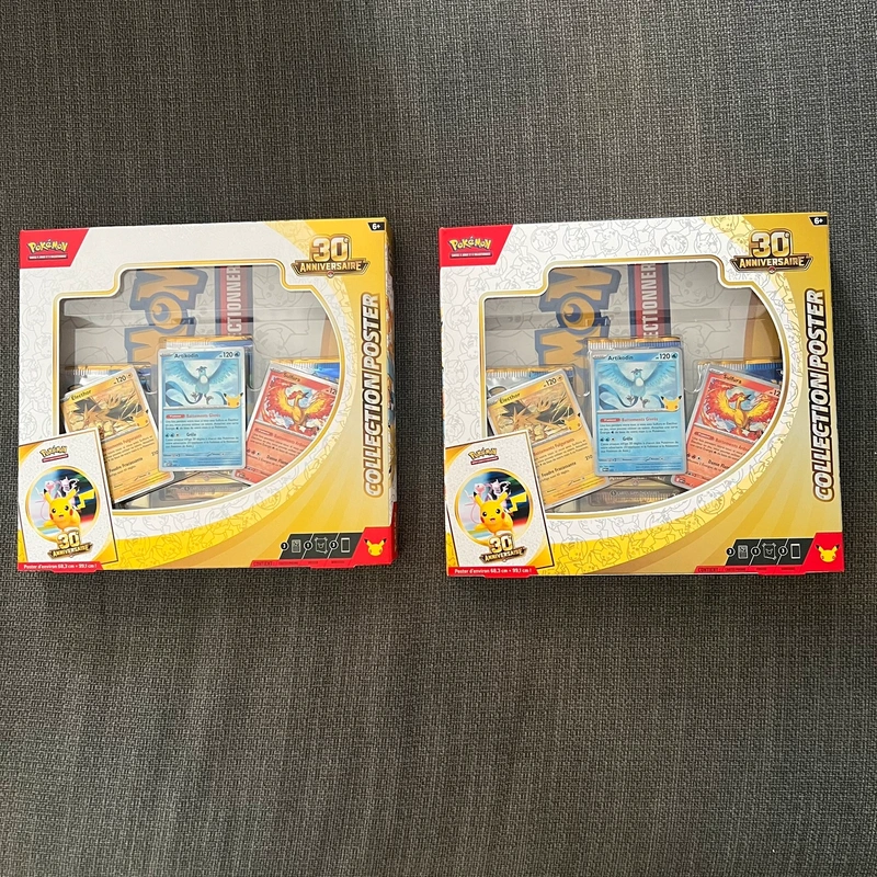 X2 Coffret collection Poster Pokémon  Spécial 30e Anniversaire - JCC Pokémon 30 ans