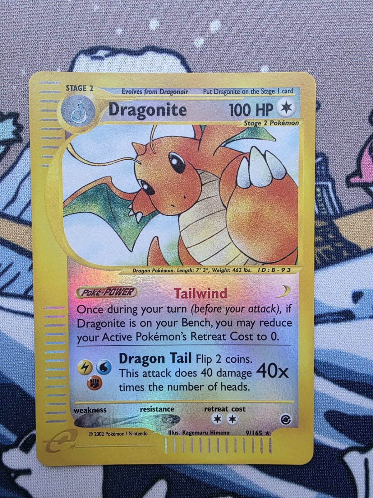 Pokemon TCG Dragonite 9/165 Expedition Base Set Reverse Holo Rare English 2002