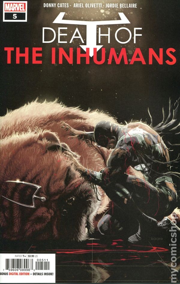 La Morte degli Inumani #5A Andrews VF 2019 Immagine Stock
