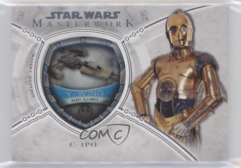 2018 Star Wars capolavoro commemorativo nave emblema C-3PO Y-Wing Fighter 0z5