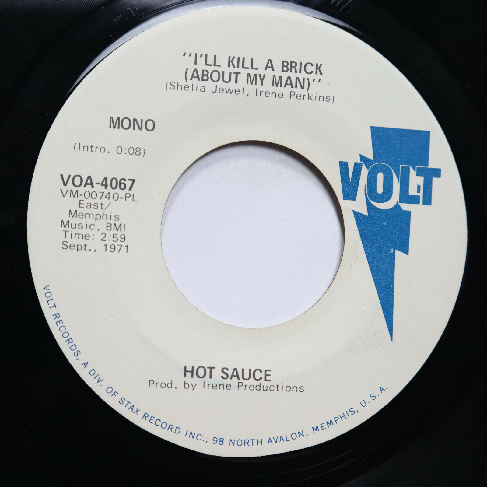 HOT SAUCE - I'LL KILL A BRICK (BOTH SIDES)  - SOUL 45 *PROMO*
