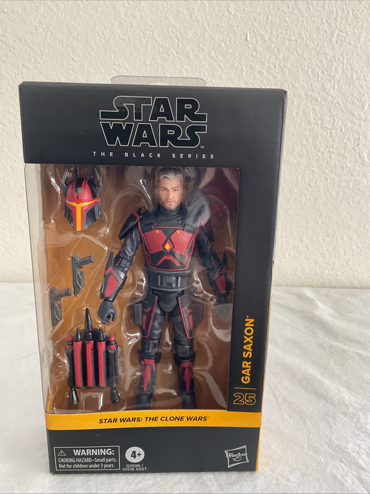 Hasbro Star Wars The Black Series Modellino Gar Saxon 6" #25 Clone Wars Nuovo
